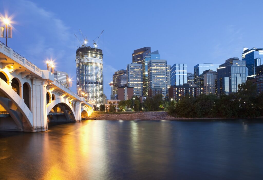 Bridge to Downtown Calgary